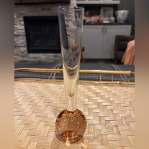 Blown glass Bud Vase. Controlled bubble base​